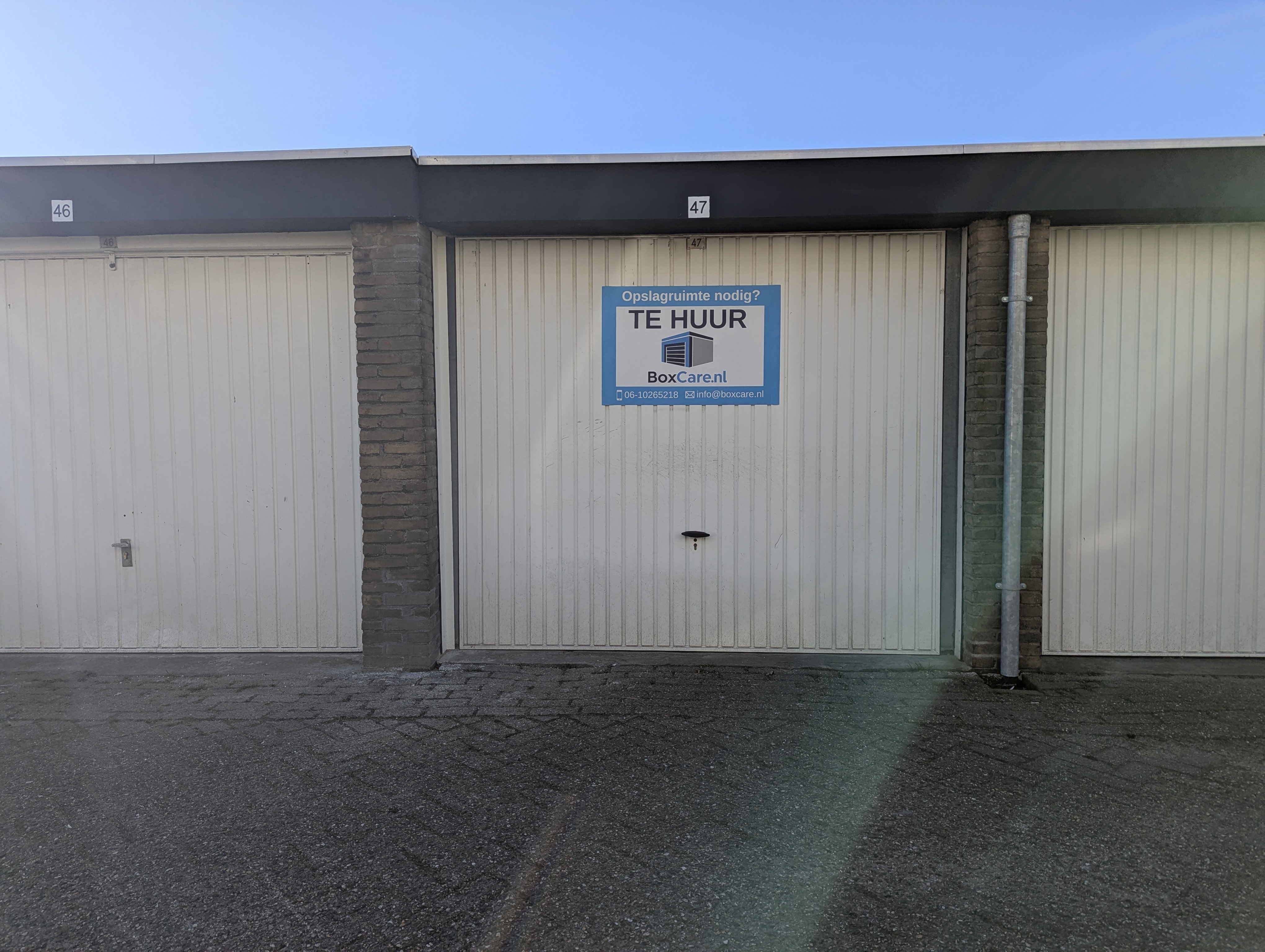 Rij verhuurde garageboxen met BoxCare verhuurbord